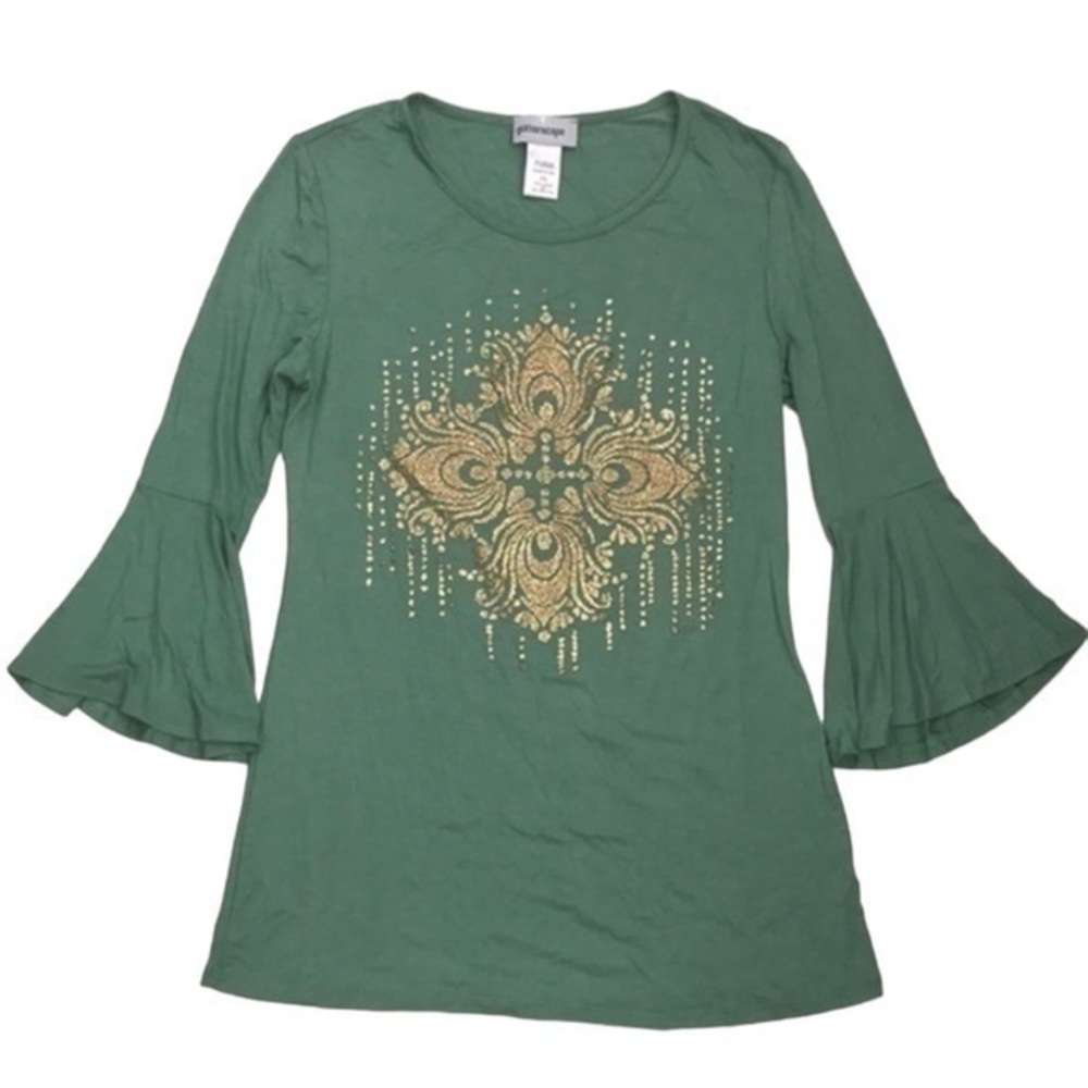 Glitterscape Bell Sleeve Top
